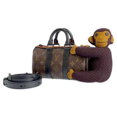 lv m80118|Auth Louis Vuitton Monogram Keepall XS LV Friend Monkey .